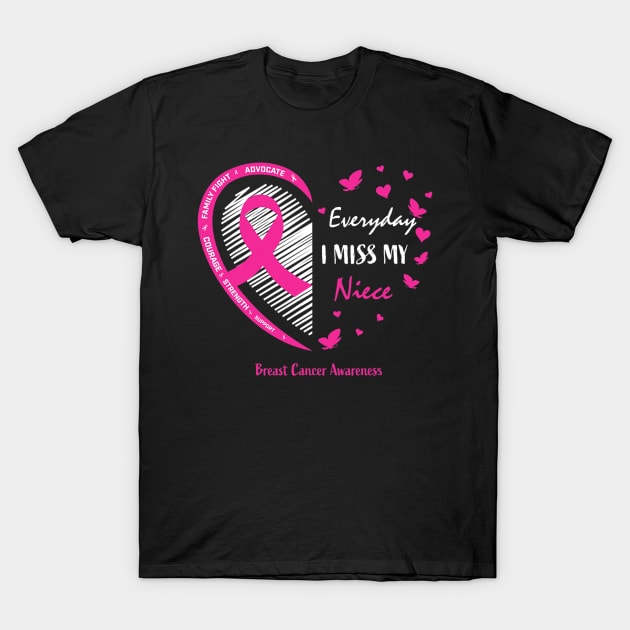 In Remembrances Niece Cute Pink Breast Cancer Awareness Month T-Shirt by CarolIrvine